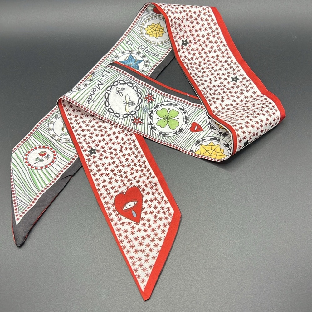 Scarf for your hair bag or neck by Le Monde. - Picture 4 of 5